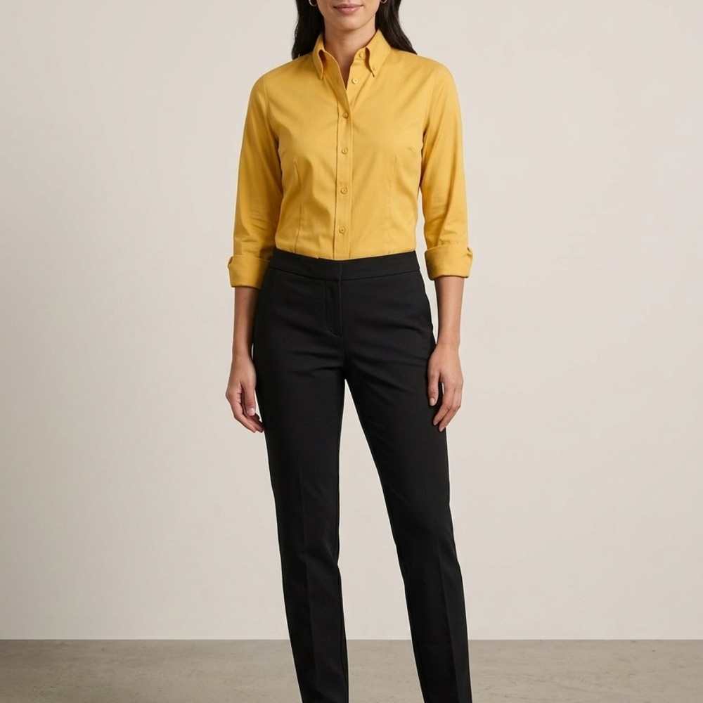 Women’s Black Straight-Leg Dress Pants